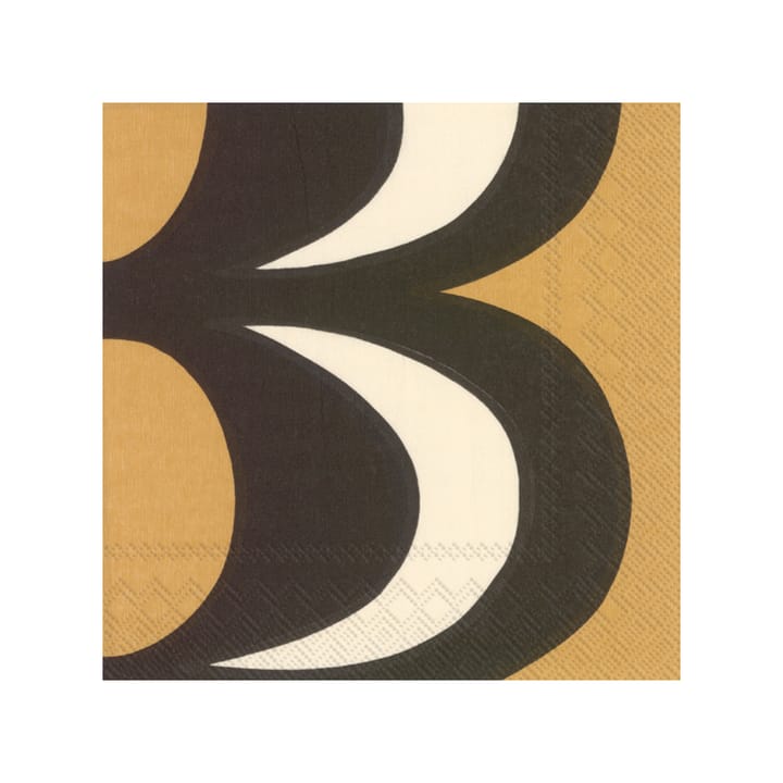 Kaivo servett 33x33 cm 20-pack - Black-cream - Marimekko