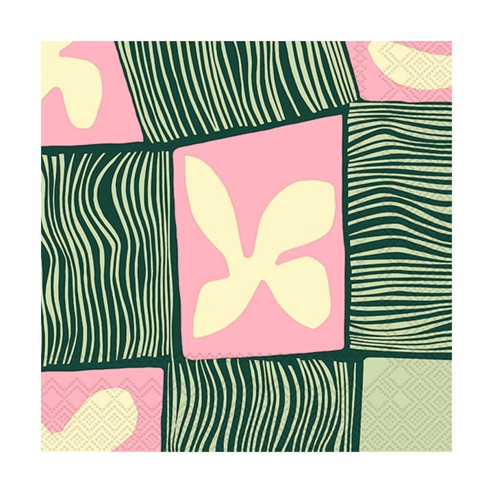 Korkeuksissa servett 33x33 cm 20-pack, Rose-Green Marimekko