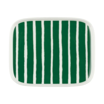 Marimekko Oiva Piccolo tallrik 12×15 cm White-green