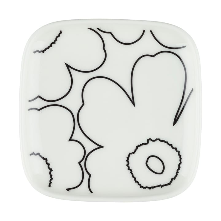 Piirto Unikko assiett 10x10 cm, White-black Marimekko