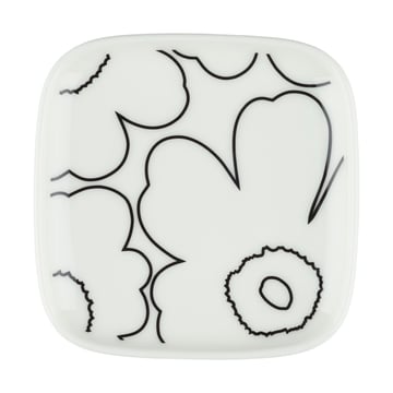 Marimekko Piirto Unikko assiett 10×10 cm White-black