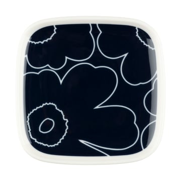 Marimekko Piirto Unikko assiett 10×10 cm White-dark blue