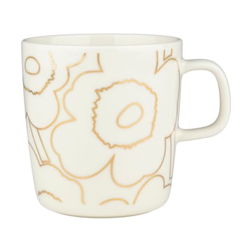 Marimekko Piirto Unikko mugg 4 dl White-gold