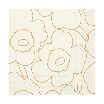 Marimekko Piirto Unikko servett 33×33 cm 20-pack Gold