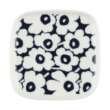 Marimekko Pikkuinen Unikko assiett 10×10 cm Dark blue-white