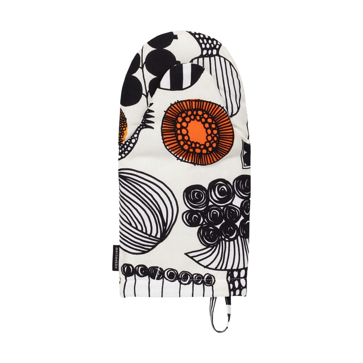 Puutarhurin parhaat grytvante, White-black-orange Marimekko