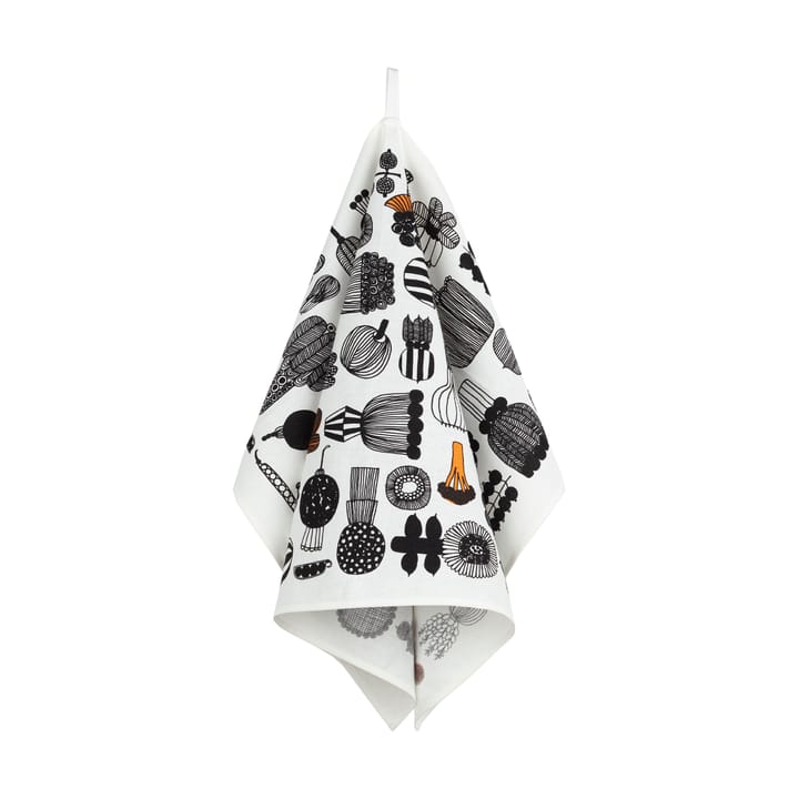 Puutarhurin parhaat kökshandduk 47x70 cm - White-black-orange - Marimekko