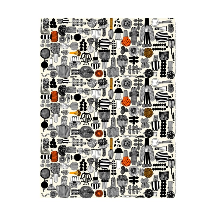 Puutarhurin Parhaat vaxduk, White-black-orange Marimekko