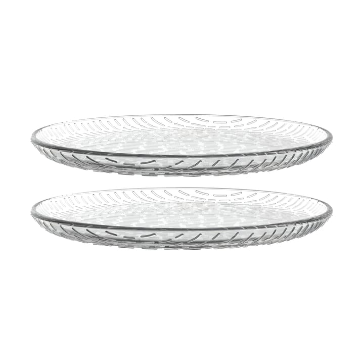 Syksy assiett glas Ø17 cm 2-pack - Clear - Marimekko