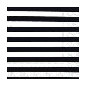 Marimekko Tasaraita servett 33×33 cm 20-pack Black