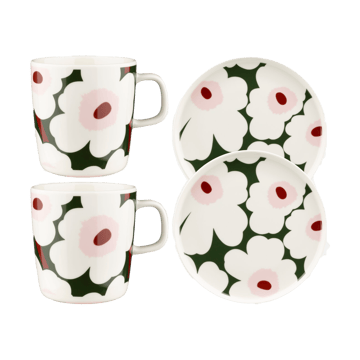 Marimekko Unikko frukostset Grön