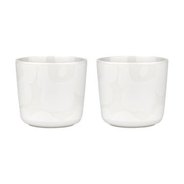 Marimekko Unikko kopp utan öra 20 cl 2-pack White-off white