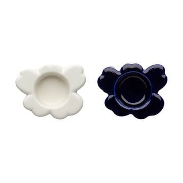 Marimekko Unikko ljuslykta 3×10 cm 2 delar Cobalt-white