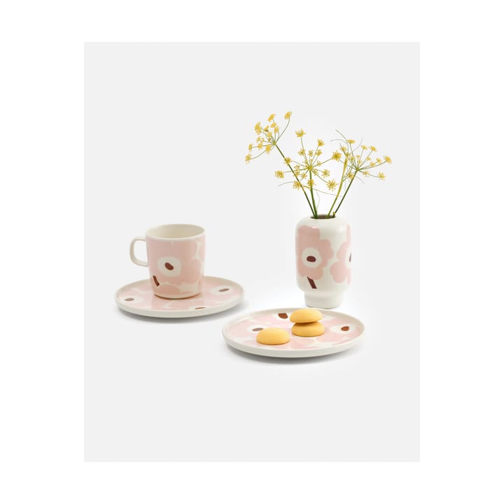 Unikko mugg 40 cl, White-light pink-chestnut Marimekko