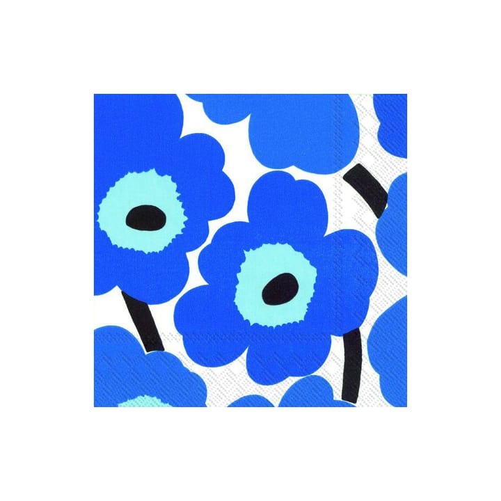 Unikko servett 33x33 cm 20-pack, Blå Marimekko