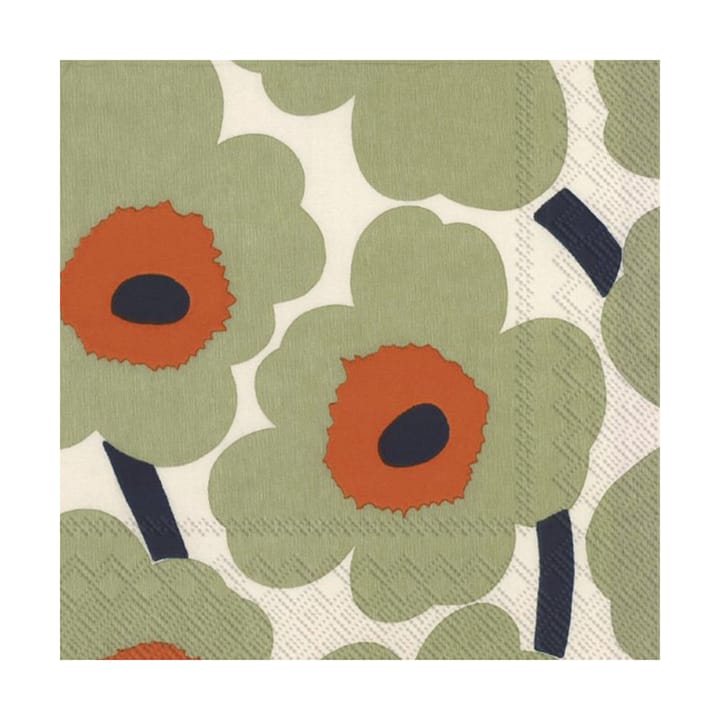 Unikko servett 33x33 cm 20-pack, Cream-orange Marimekko