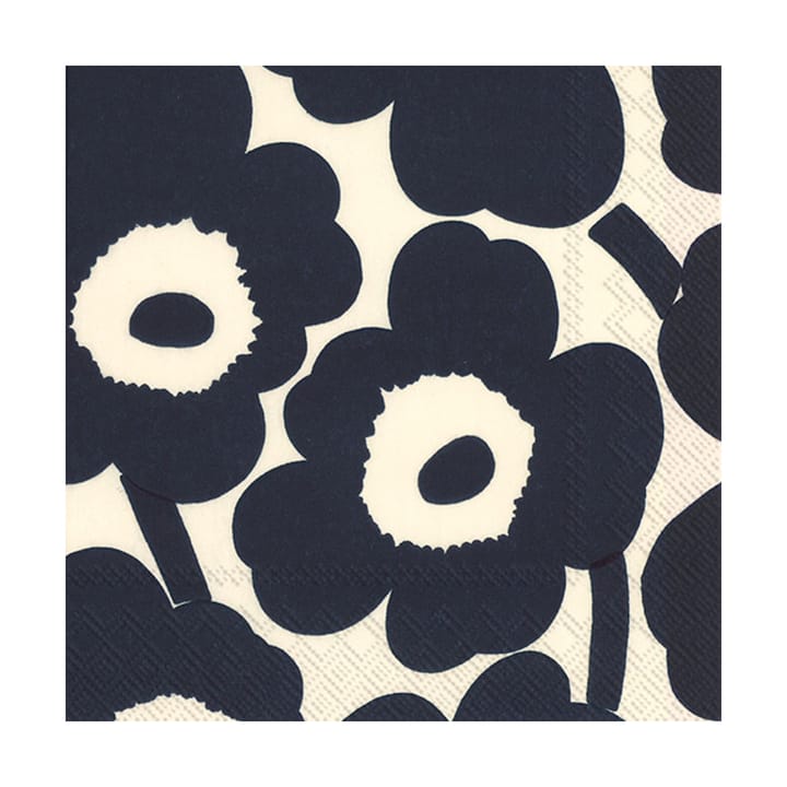 Unikko servett 33x33 cm 20-pack, Dark blue Marimekko