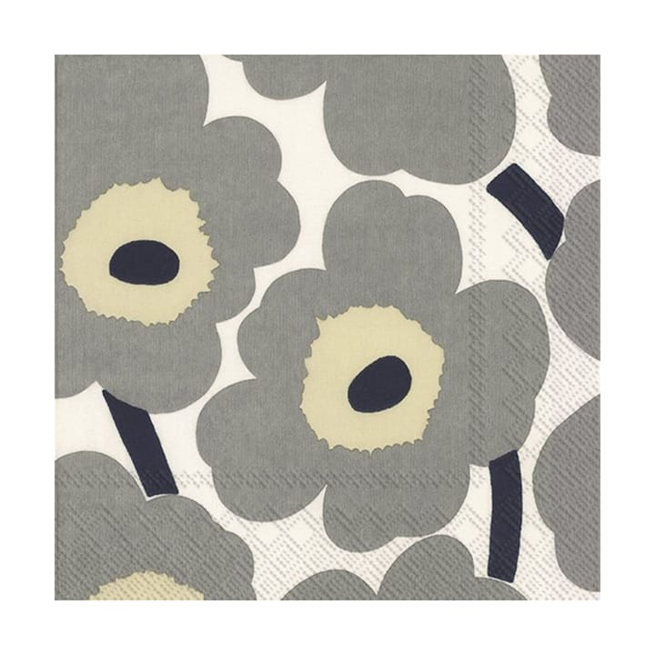 Unikko servett 33x33 cm 20-pack, Grey-white Marimekko