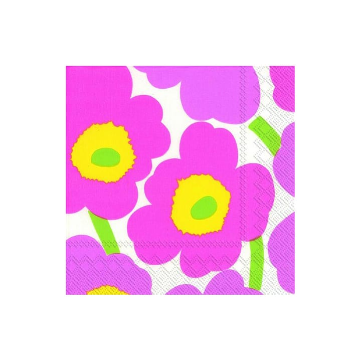 Unikko servett 33x33 cm 20-pack - Ljusrosa - Marimekko