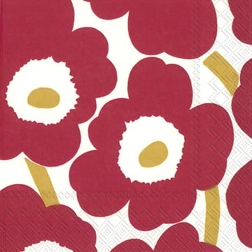 Marimekko Unikko servett 33×33 cm 20-pack Red-Gold