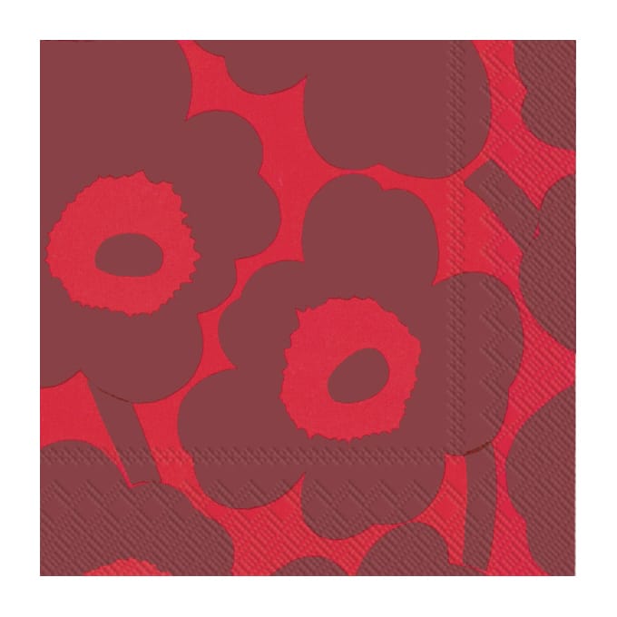 Unikko servett 33x33 cm 20-pack, Röd-röd Marimekko