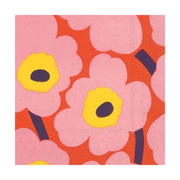 Marimekko Unikko servett 33×33 cm 20-pack Rose-orange