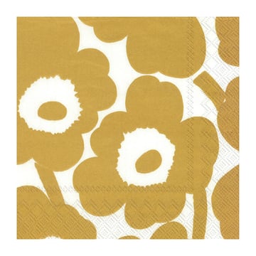 Marimekko Unikko servett 40×40 cm 20-pack White-gold