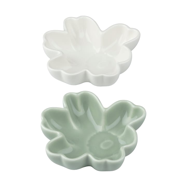 Unikko shape skål Ø11 cm 2 delar - White-light green - Marimekko