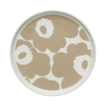 Marimekko Unikko tallrik Ø13,5 cm Vit-beige