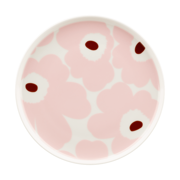 Unikko tallrik Ø20 cm - White-light pink-chestnut - Marimekko