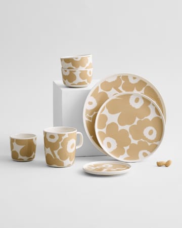 Unikko tallrik beige-vit - Ø20 cm - Marimekko