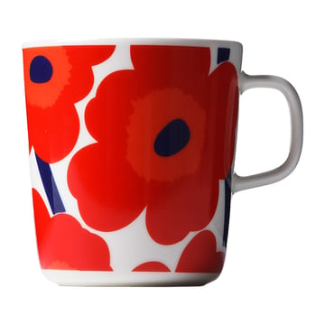 Marimekko Unikko temugg 4 dl Röd-vit