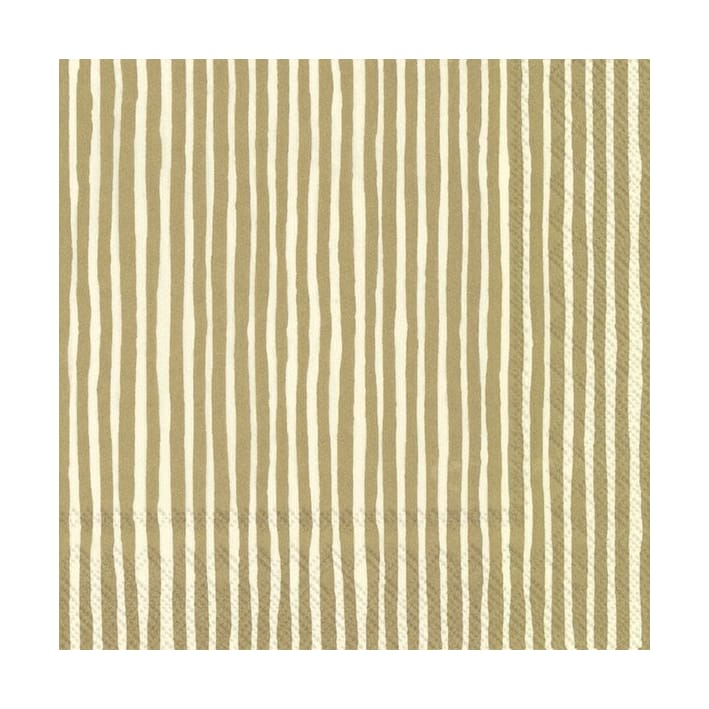 Varvunraita servett 33x33 cm 20-pack - Gold - Marimekko