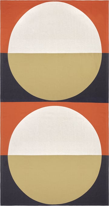 Marimekko Viitta duk bomull-linne 150×280 cm Red-blue-beige