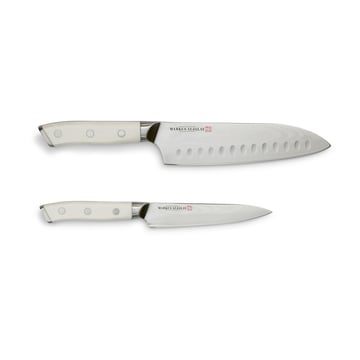 Markus Aujalay Markus Damaskus japanskt knivset Japansk kockkniv och skalkniv