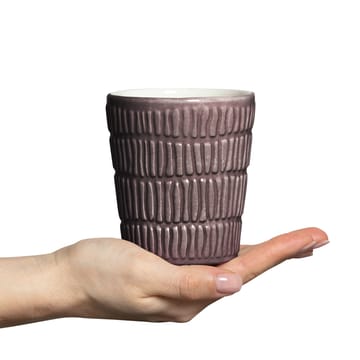 Stripes mugg 30 cl - Plum - Mateus