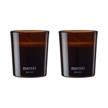 Meraki Meraki doftljus 15 timmar 2-pack Dark wood