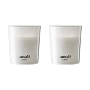 Meraki Meraki doftljus 15 timmar 2-pack Fresh Linen