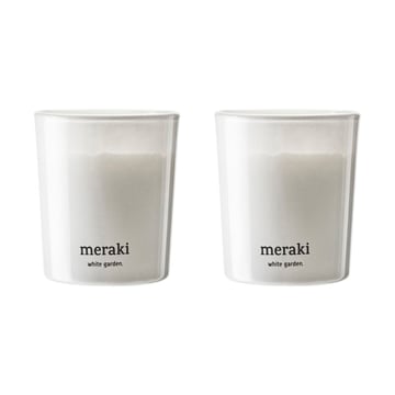 Meraki Meraki doftljus 15 timmar 2-pack White garden