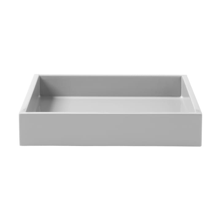 Lux lackad dekorationsbricka 19x19x3,5 cm, Cool grey Mojoo