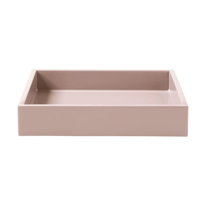 Lux lackad dekorationsbricka 19x19x3,5 cm - Powder rose - Mojoo