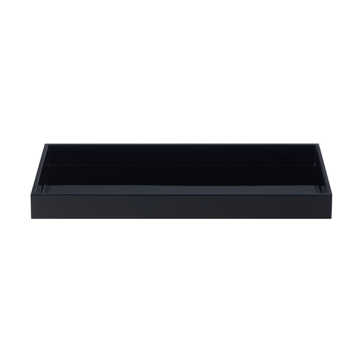 Lux lackad dekorationsbricka 38x19x3,5 cm - Black - Mojoo