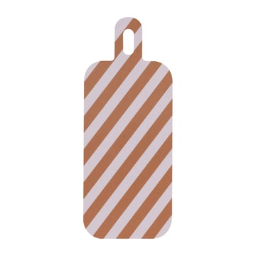 Muurla Checks & Stripes bricka 13×33 cm Amber-grey