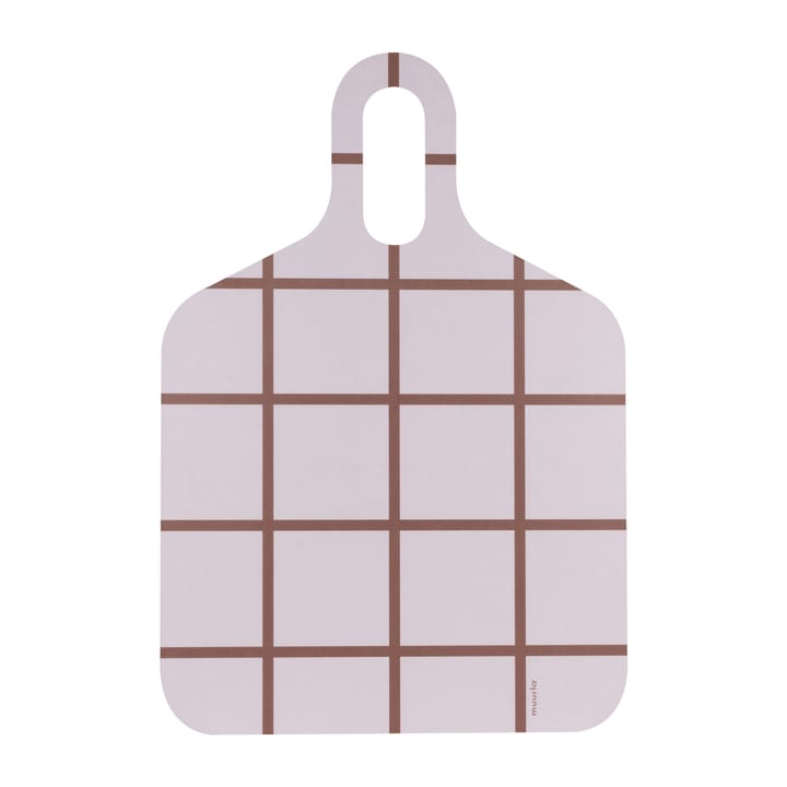 Checks & Stripes bricka 30x44 cm, Brown-beige Muurla