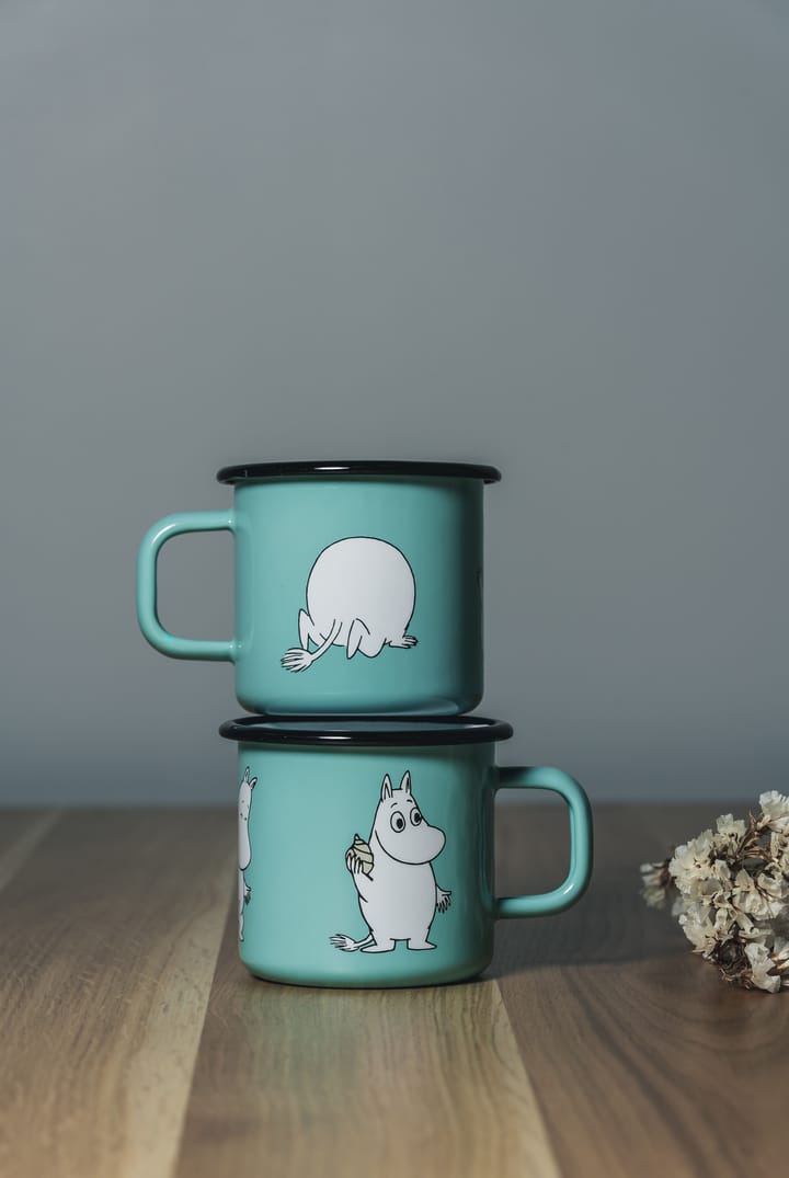 Moomin Retro emaljmugg 37 cl, Mint Muurla