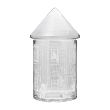 Muurla Moominhouse glasburk med lock 30,5 cm Klar