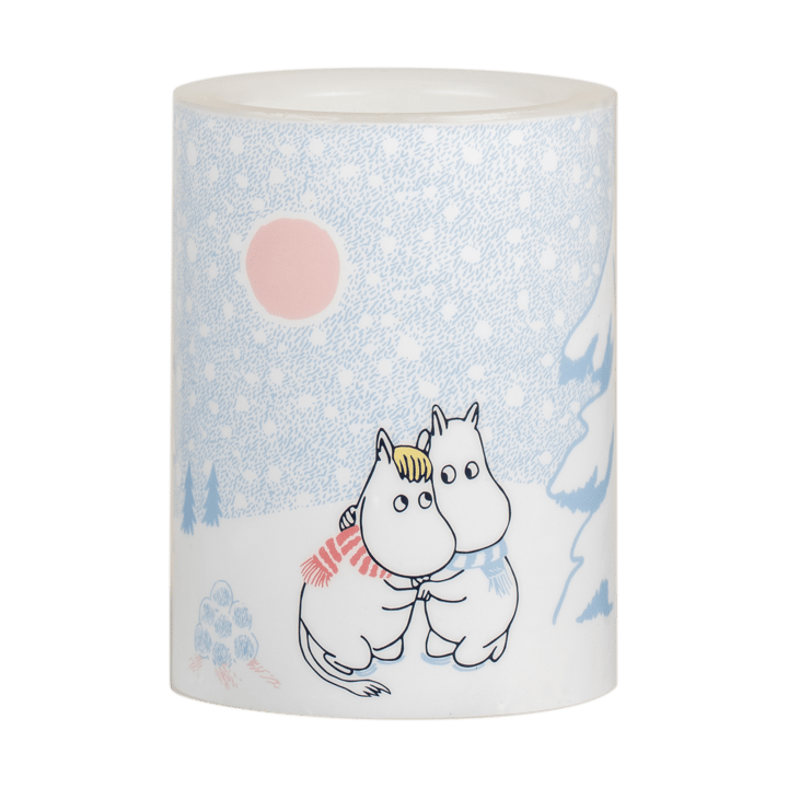 Mumin blockljus LED 10 cm - Let it snow - Muurla