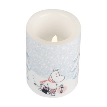 Mumin blockljus LED 10 cm - Let it snow - Muurla