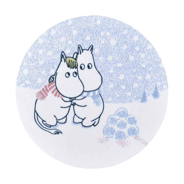 Mumin glasunderlägg Ø10 cm - Let it snow - Muurla