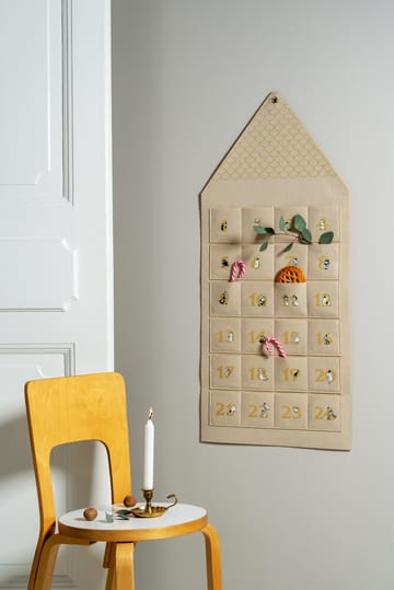 Muminhuset adventskalender 45x100 cm - Beige - Muurla